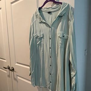 Plus size button up blouse/top , comfy for the coming Fall.